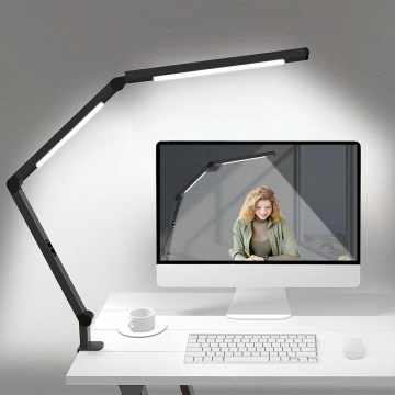 Lampe de table tactile flexible à intensité variable POINTIQ LED/12W/230V 3000/4000/5000/6500K CRI 92 noir