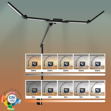 Lampe de table tactile flexible à intensité variable POINTIQ LED/24W/230V 3000-6500K CRI 92 noir