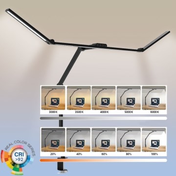 Lampe de table tactile flexible à intensité variable POINTIQ LED/36W/230V 3000-6500K CRI 92 noir