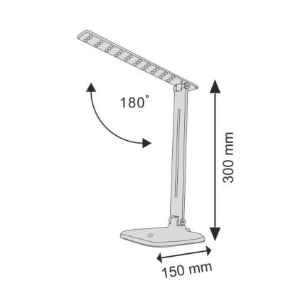 Lampe de table tactile LED à intensité variable JOWI LED/8W/230V noir