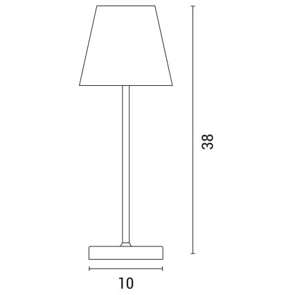 Lampe de table tactile LED à intensité variable LED/3,5W/5V 5200 mAh IP54 blanc