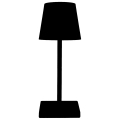 Lampe de table tactile LED à intensité variable LED/3,5W/5V 5200 mAh IP54 noir