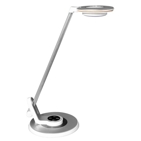 Lampe de table tactile LED à intensité variable LIMA LED/8W/230V USB argent