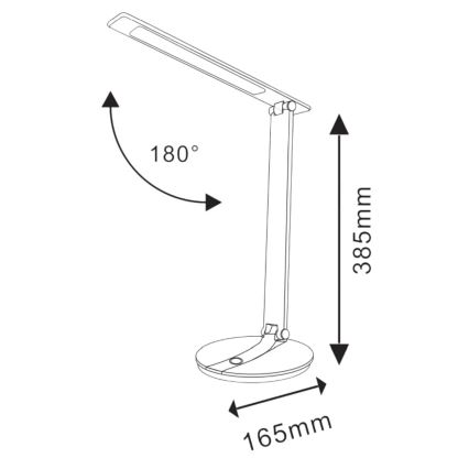 Lampe de table tactile LED à intensité variable SERRA LED/8W/230V noire