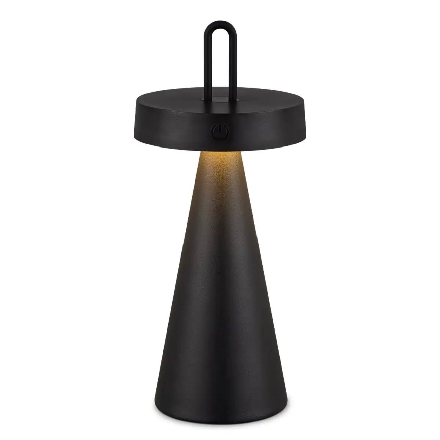 Lampe de table LED tactile d'extérieur rechargeable et dimmable HALO LED/1,5W/3,7V 3000 mAh IP44 noire