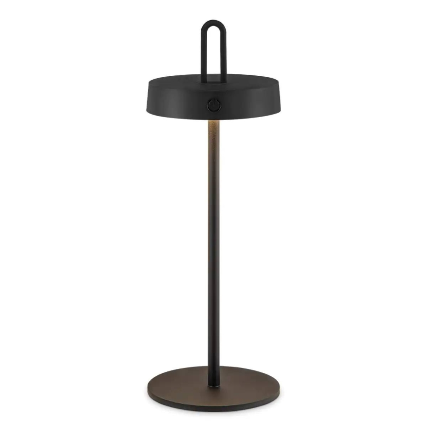 Lampe de table tactile LED dimmable rechargeable d'extérieur SHINE LED/1,5W/3,7V 3000 mAh IP44 noir