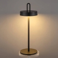 Lampe de table tactile LED dimmable rechargeable d'extérieur SHINE LED/1,5W/3,7V 3000 mAh IP44 noir
