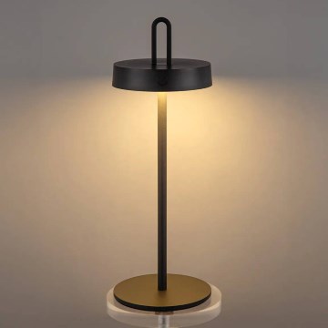 Lampe de table tactile LED dimmable rechargeable d'extérieur SHINE LED/1,5W/3,7V 3000 mAh IP44 noir