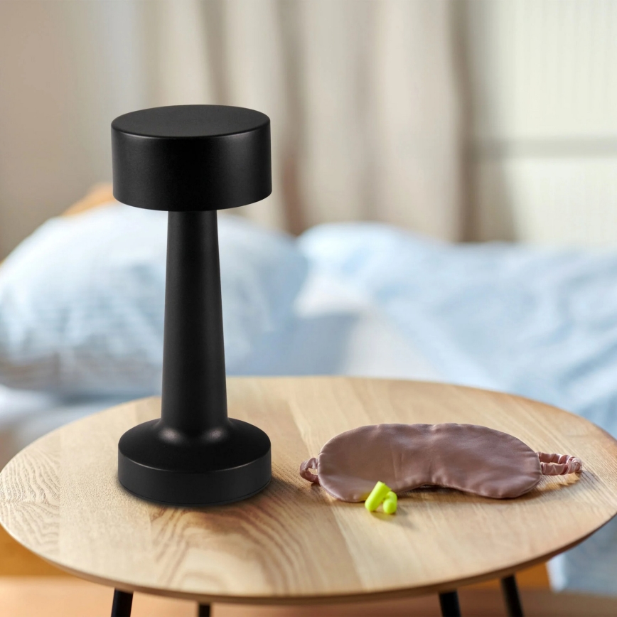 Lampe de table LED tactile dimmable SIMPLY LED/5V 2700/4000/6500K 800 mAh noire