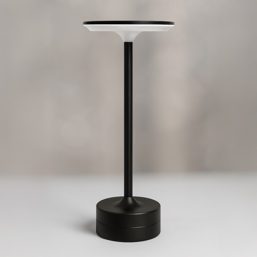 Lampe de table tactile LED rechargeable TAVOLO LED/2,5W/5V 2400 mAh 3000-6000K noire
