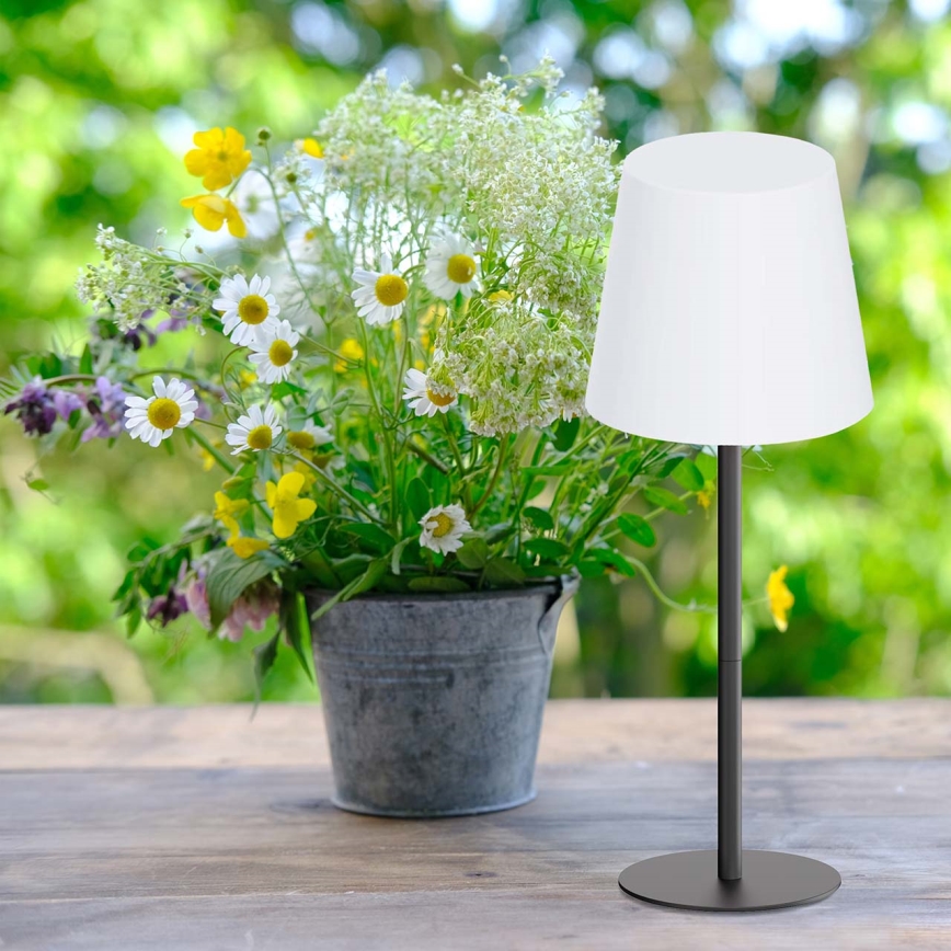 Lampe de table extérieure tactile dimmable LED RGBW LUCIA LED/2W/5V 1800/2700/6500K 3600 mAh IP44 noire