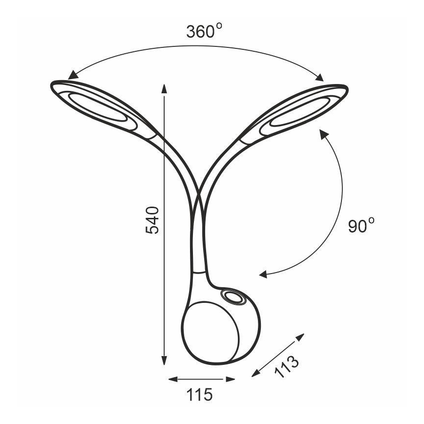 Lampe de table tactile LED RVB à intensité variable EMILY LED/7W/230V