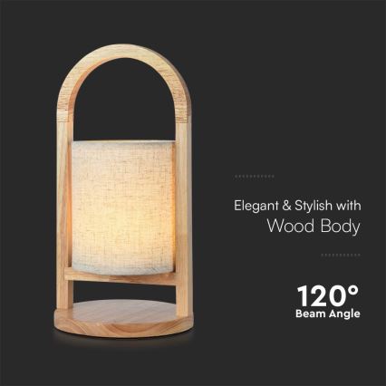 Lampe de table tactile rechargeable et à intensité variable LED/1,5W/5V 3000K 1800mAh beige