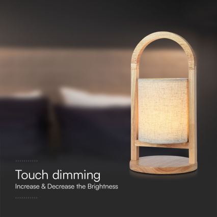 Lampe de table tactile rechargeable et à intensité variable LED/1,5W/5V 3000K 1800mAh beige