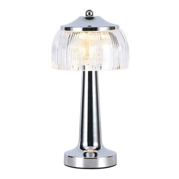 Lampe de table tactile rechargeable et à intensité variable LED/1W/5V 3000-6000K 1800 mAh chrome brillant
