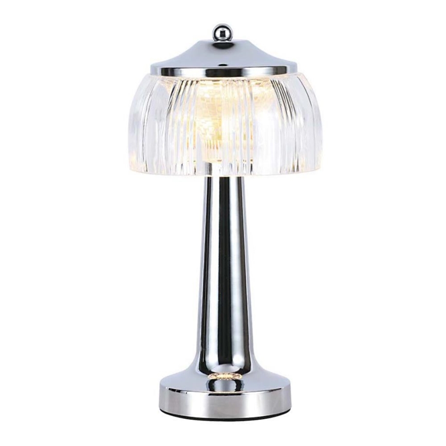 Lampe de table tactile rechargeable et à intensité variable LED/1W/5V 3000-6000K 1800 mAh chrome brillant