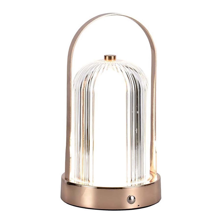 Lampe de table tactile rechargeable et à intensité variable LED/1W/5V 3000-6000K 1800 mAh cuivre