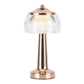 Lampe de table tactile rechargeable et à intensité variable LED/1W/5V 3000-6000K 1800 mAh Rose doré