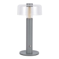 Lampe de table tactile rechargeable et à intensité variable LED/1W/5V 3000K 1800 mAh gris