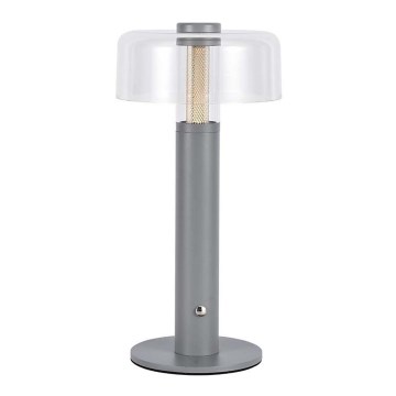Lampe de table tactile rechargeable et à intensité variable LED/1W/5V 3000K 1800 mAh gris