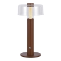 Lampe de table tactile rechargeable et à intensité variable LED/1W/5V 3000K 1800 mAh marron