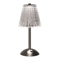 Lampe de table tactile rechargeable et à intensité variable LED/2,4W/5V 3000-6000K 1800 mAh chrome brillant