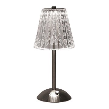 Lampe de table tactile rechargeable et à intensité variable LED/2,4W/5V 3000-6000K 1800 mAh chrome brillant