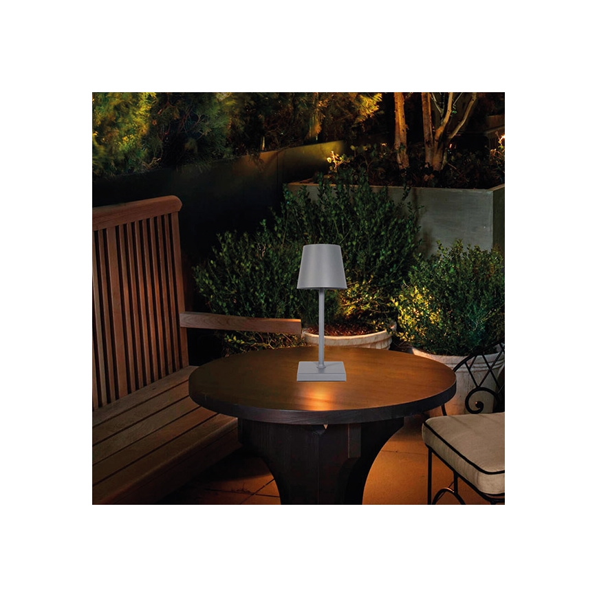 Lampe de table tactile rechargeable et à intensité variable LED/3,5W/5V 5200mAh gris