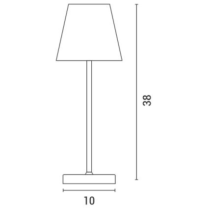 Lampe de table tactile rechargeable et à intensité variable LED/3,5W/5V 5200mAh gris