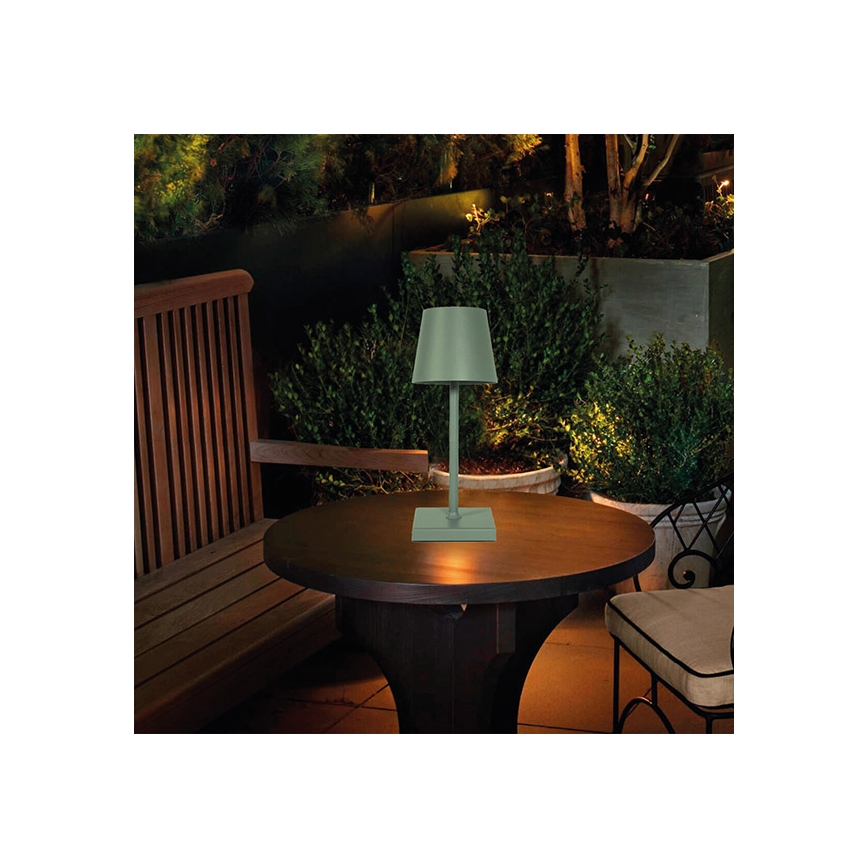 Lampe de table tactile rechargeable et à intensité variable LED/3,5W/5V 5200mAh vert