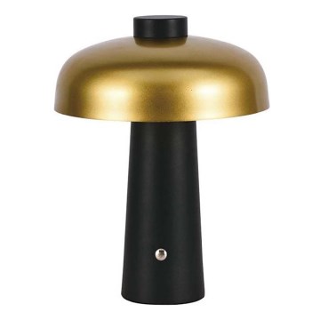 Lampe de table tactile rechargeable et à intensité variable LED/3W/5V 3000-6000K 1800 mAh noir/doré