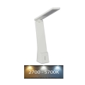 Lampe de table tactile rechargeable LED à intensité variable USB LED/4W/5V 2700K-5700K blanche/argentée