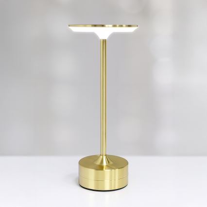 Lampe de table tactile rechargeable LED TAVOLO LED/2,5W/5V 2400 mAh 3000-6000K dorée