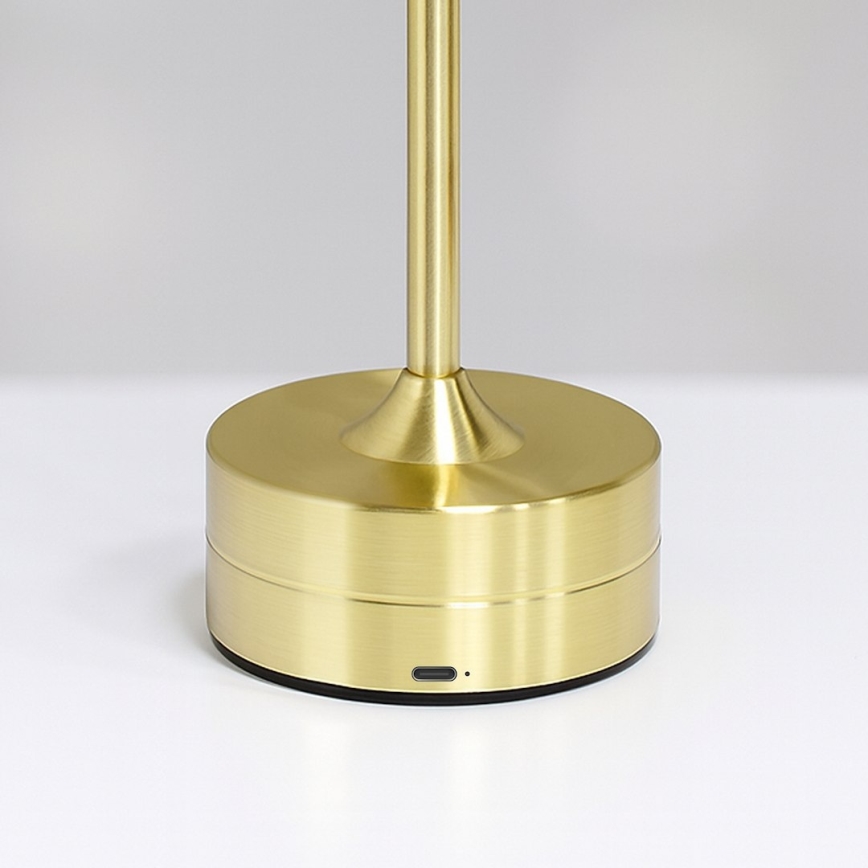 Lampe de table tactile rechargeable LED TAVOLO LED/2,5W/5V 2400 mAh 3000-6000K dorée