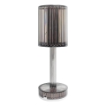 Lampe de table tactile rechargeable SIMPLE LED, 1W/5V, 3000–6000K, 2400 mAh, gris fumé