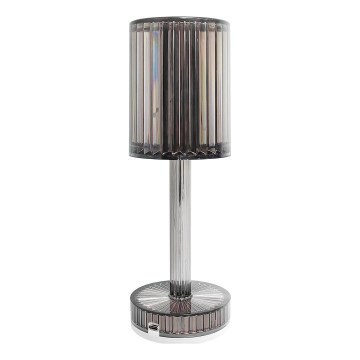 Lampe de table tactile rechargeable SIMPLE LED, 1W/5V, 3000–6000K, 2400 mAh, gris fumé
