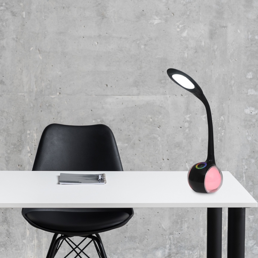 Lampe de table tactile RGBW à intensité variable COSMOS LED/6,5W/230V noir
