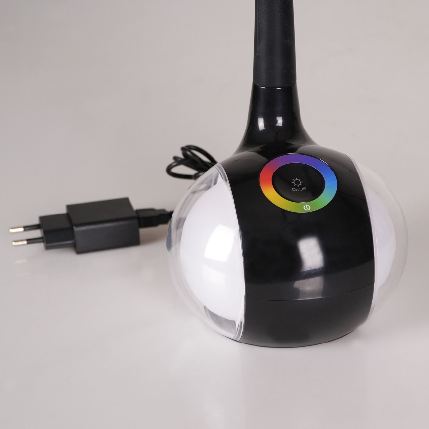 Lampe de table tactile RGBW à intensité variable COSMOS LED/6,5W/230V noir