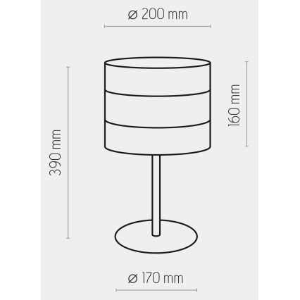 Lampe de table TAGO 1xE27/15W/230V blanche/dorée