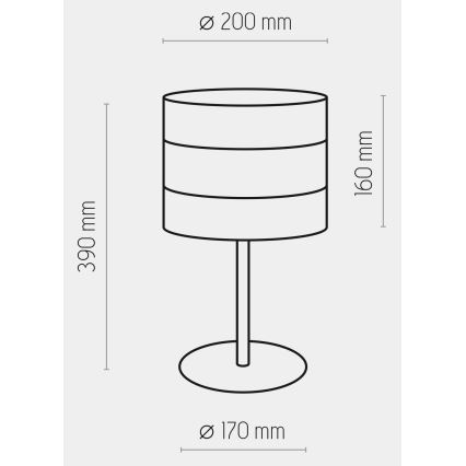 Lampe de table TAGO 1xE27/15W/230V noire/dorée