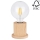 Lampe de table TASSE 1xE27/25W/230V chêne - certifié FSC