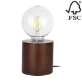 Lampe de table TRONGO ROUND 1xE27/25W/230V hêtre - certifié FSC