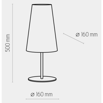 Lampe de table UMBRELLA 1xE27/15W/230V bleue
