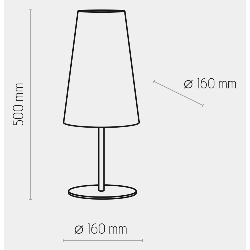 Lampe de table UMBRELLA 1xE27/15W/230V bleue