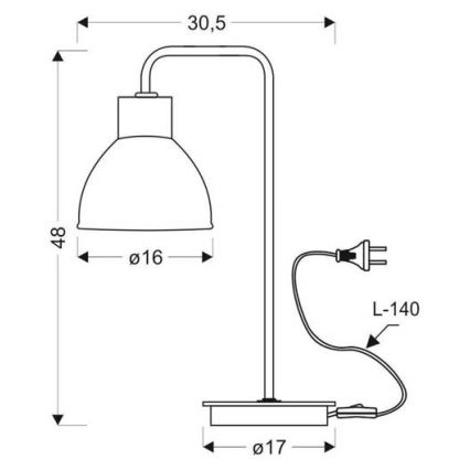 Lampe de table VARIO 1xE27/60W/230V