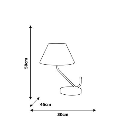 Lampe de table VICTORIA 1xE27/60W/230V blanc