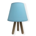 Lampe de table WOOD 1xE27/60W/230V bleu