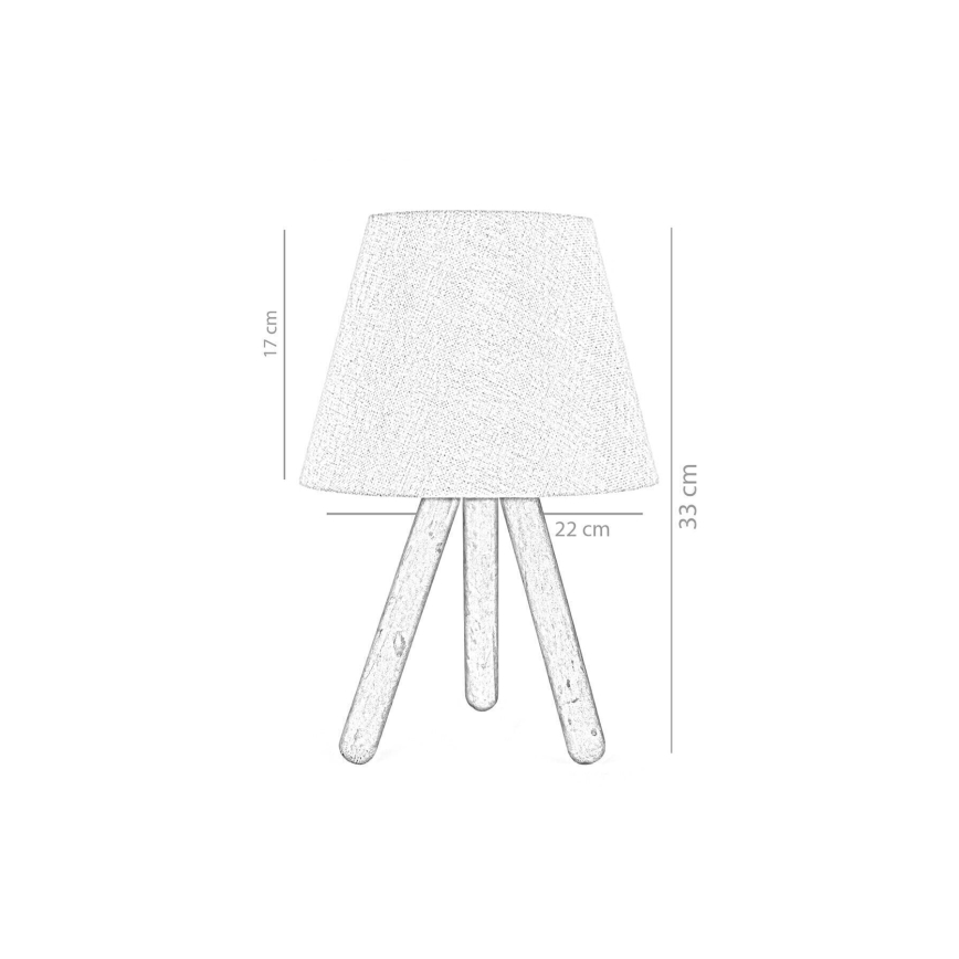 Lampe de table WOOD 1xE27/60W/230V bleu