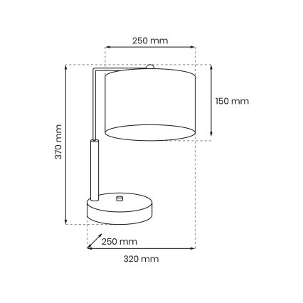 Lampe de table ZIGGY 1xE27/60W/230V blanche/dorée