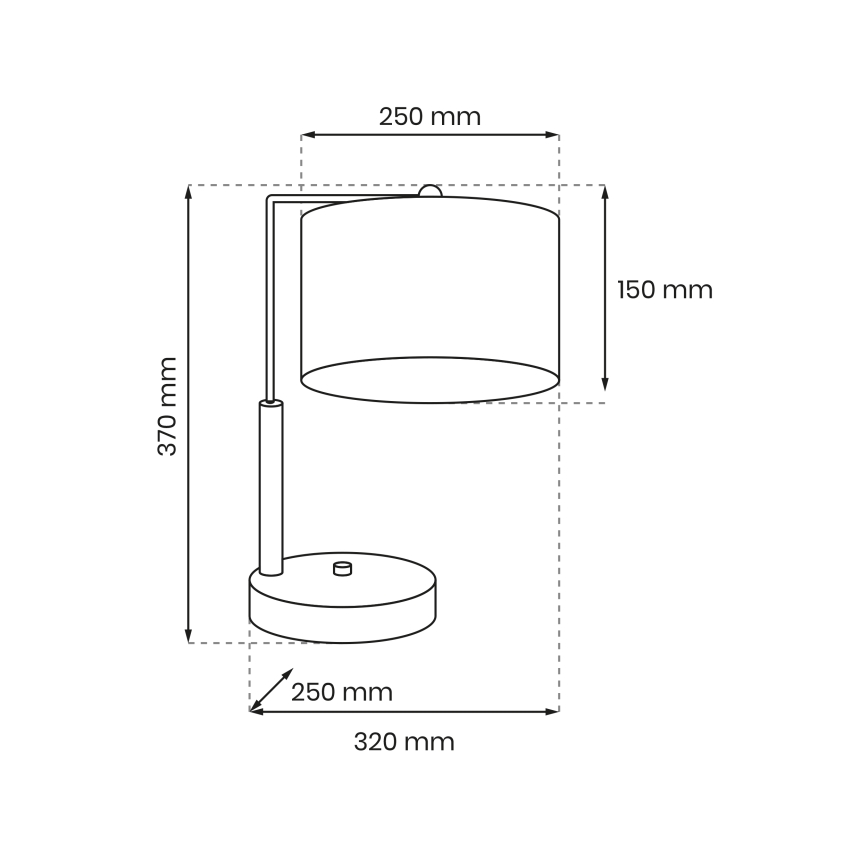 Lampe de table ZIGGY 1xE27/60W/230V blanche/dorée